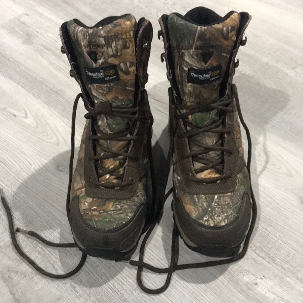 Thinsulate Camo Boots Mens Size 7.5 Ultra Buck Hunter 400